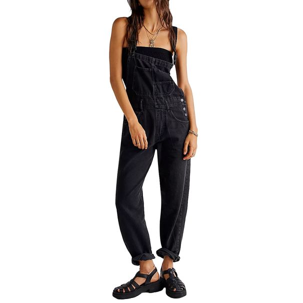 Women's Loose Casual Washed Denim Overalls Style Denim Jeans Relaxed Everyday Wear Versatile Comfortable Feshion Trend_mkmklike.com