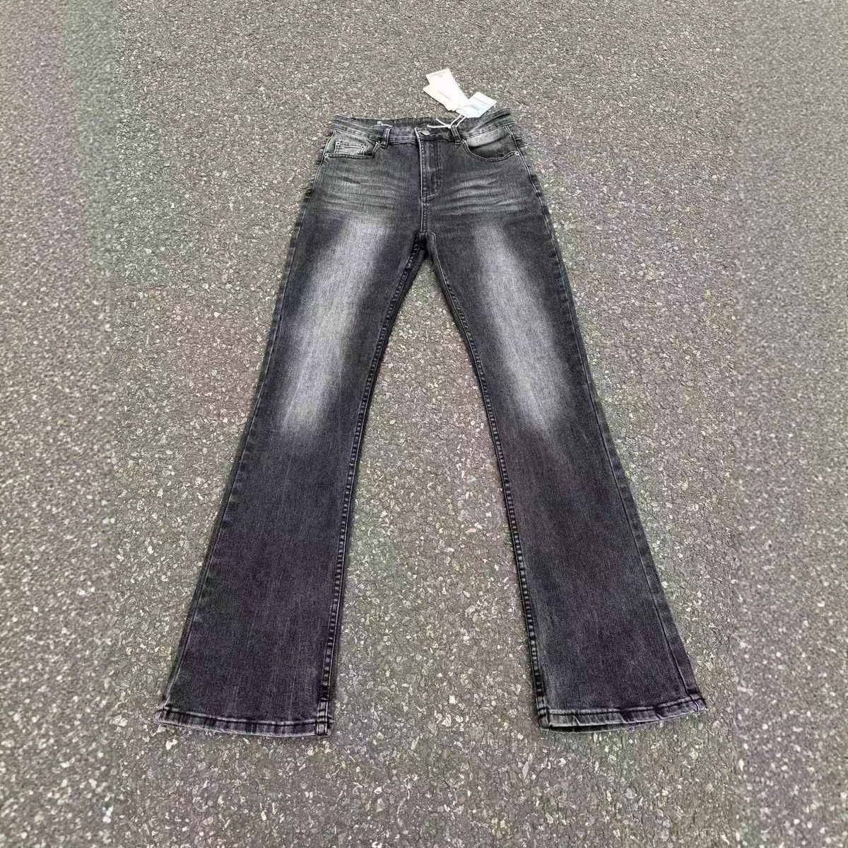 Men's Vintage Washed Black Jeans - Relaxed Fit Straight Leg Denim Pants For Casual Streetwear Fashion Trends_mkmklike.com
