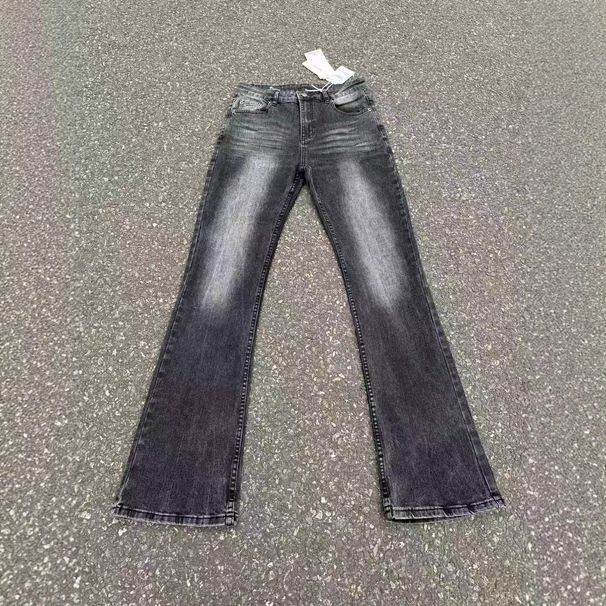 Men's Vintage Washed Black Jeans - Relaxed Fit Straight Leg Denim Pants For Casual Streetwear Fashion Trends_mkmklike.com
