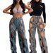 Women's Clothing Stretch Denim Jeans Personalized Twisted Hollow Loose Large Straight Fabric_mkmklike.com