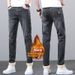 BOY Slim Fit Korean Style Winter 2024 Fashion Jeans New Trendy Loose Straight Spring Autumn Men's Long Pants_mkmklike.com