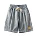 Denim Shorts Men's Summer Thin Ins Trendy Brand Washed Old Straight Breeches Solid Color Retro Casual Five-point Pants_mkmklike.com