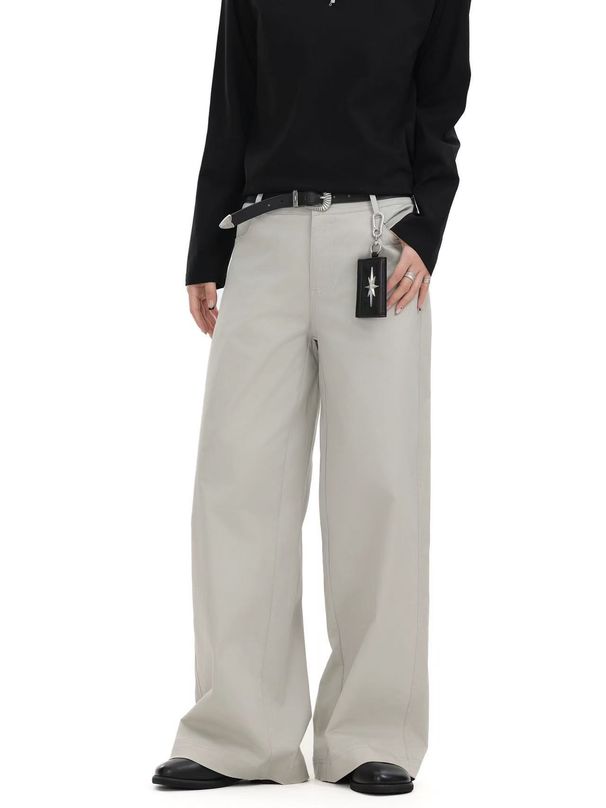 Vintage High-Waisted Loose Fit Wide Leg Jeans For Men & Women – Classic Washed Denim Casual Trousers_mkmklike.com