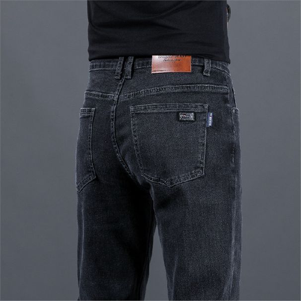 Spring Jeans Men's Gray Straight Tube Versatile_mkmklike.com