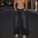 Men's Heavy Duty Embroidered Denim Wide Leg Pants - American Retro Street Style Straight Leg Casual Trousers For All Seasons_mkmklike.com
