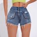 High Waist Light Colored Denim Shorts For Women Raw Edge Summer Hot Girl Style Fashion_mkmklike.com