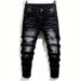 Men's Retro Ripped Jeans – Stretch Slim Fit Denim Pants For Streetwear & Urban Fashion_mkmklike.com
