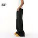 EF JEANS | 2025 Spring New American Design Series Bright Line Three-dimensional Black Casual Jeans_mkmklike.com