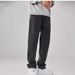 Hong Kong Style Men's Solid Color Solid Color Jeans Hip Hop High Street Ruffian Handsome Trousers_mkmklike.com