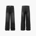 Men's Clothing Simple Washed Old Basic Straight Jeans Retro Loose Casual Wide Leg Long_mkmklike.com