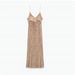 Women's Clothing Layered Irregular Ruffle Jacquard Suspender Slit Dress_mkmklike.com