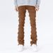 Men's Distressed Denim Jeans With Frayed Hem & Zip Details | Straight Leg Hip Hop Style | Cotton Comfort For Streetwear Fashion_mkmklike.com