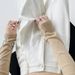 Minghai 2025 Autumn New White Pleated Denim Wide-Leg For Women Loose High-Waist Slimming Straight-Leg Floor-Length Pants_mkmklike.com