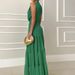 Women's Clothing Women's V neck High Waist Sleeveless Casual Style Long Dress_mkmklike.com