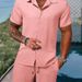Men's Clothing Polo Casual Loose Short-sleeved Shorts Sports Suit_mkmklike.com