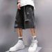 Men's Clothing Denim Shorts Summer Thin Fashion Loose Five Point Pants_mkmklike.com