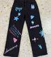 Men's Clothing Men's Jeans Street Style Black Graffiti Jeans, Loose Fit Straight Leg Casual Pants_mkmklike.com