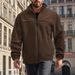 2026 New European And American Men's Polar Fleece Spring Autumn Winter Outdoor Zipper Stand Collar Jacket Top_mkmklike.com