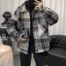 Woolen Tweed Style Plaid Men High-end Autumn New Trendy Brand Coat American Retro Loose Jacket_mkmklike.com