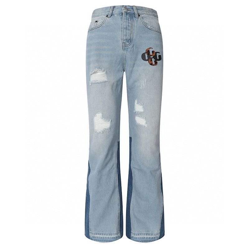 Men's Clothing European And American Style Gallerrrry New Retro Old Flared Overalls Jeans American Style_mkmklike.com