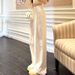 White Wide-leg Jeans Women, 2026 Summer New Style, High-waisted, Loose-fitting, Drapey, Straight-leg, Floor-length Pants_mkmklike.com