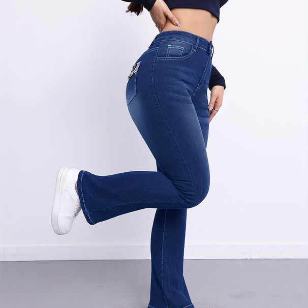 Black Flared Bell Bottom Jeans For Women – High Waist Retro 70s Disco Pants With Stretch (S-XXL, Vintage Wide Leg)_mkmklike.com
