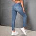 Xintang Jeans Cross-border European And American Popular High-elastic Versatile Slim-fit Mid-waist Skinny Pants_mkmklike.com