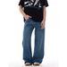 Men's Clothing Unisex Washed Straight Leg Loose Fit Jeans Bamboo Fabric Retro Parisian Button Design Trendy Versatile Trousers_mkmklike.com