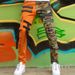Woven Patchwork American High-End Distressed Denim Slim Cargo Design Trendy Brand Cool Men's Long Pants_mkmklike.com