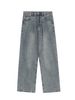 Vintage Washed Oversized Jeans – Unisex High-Waisted Relaxed Fit Wide Leg Trousers (S-3XL, Cotton Blend, Distressed Streetwear)_mkmklike.com