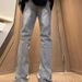 Cleanfit Cement Gray Jeans – Slim Bootcut Denim For Men (S-3XL, Mid-Rise, Stretch Cotton, Minimalist Streetwear, 70s Retro Revival)_mkmklike.com
