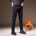 Pure 2025 Autumn Winter High-End Fleece-Lined Style Men's Casual Slim Fit Stretch Small Straight-Leg Light Business_mkmklike.com