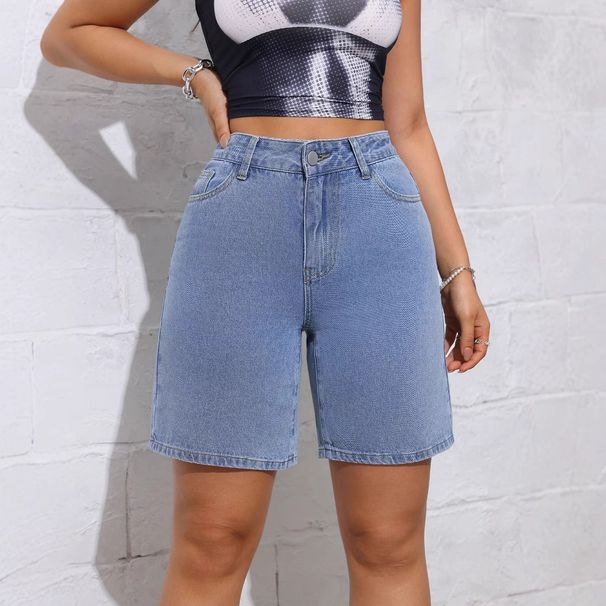 Women’s Clothing Summer New High Waist Straight Casual Three Quarter Pants_mkmklike.com