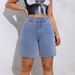 Women’s Clothing Summer New High Waist Straight Casual Three Quarter Pants_mkmklike.com