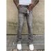 Laike Men's Stretch Jeans Street Fashion Casual Straight Leg Stacked Pants New Popular Ins_mkmklike.com