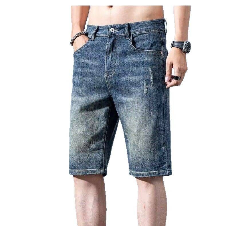 Men’s Summer Denim Shorts – Lightweight Relaxed Fit Straight-Leg 5-Inch Casual Jeans (28-36, Royal Blue, Breathable Cotton)_mkmklike.com