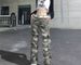 Men's & Women's Distressed Camo Jeans - High Waist Straight Leg Pants With Washed Effect, Unisex Streetwear Fashion_mkmklike.com