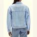 Women's Light Blue Washed Denim Jacket Loose Fit Drop Shoulder Short Versatile Top Factory Direct Wholesale_mkmklike.com