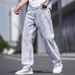 Men's Clothing Hot Selling European And American Style Sky Blue All Season Loose Straight Leg Stretch Jeans For Men Trendy Jeans_mkmklike.com