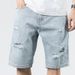Men's Clothing Denim Shorts Loose Straight Ripped Five Point Pants Trendy Five Point Mid Length Pants Trendy 7 Point Breeches_mkmklike.com