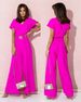Women's temperament short-sleeved jumpsuit long pants jumpsuit tall_mkmklike.com