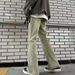Men's High Street Vintage Washed Yellow Mud Dyed Jeans Straight Leg Vibe Micro Flare Loose Fit Slimming Pants_mkmklike.com