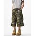 American Camouflage Ripped Jeans Men's Loose 2025 Summer Versatile Style, Rugged And Handsome Wide Leg Seven Quarter_mkmklike.com