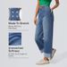 Voya Women's New Retro American Long Wide Leg Pants, Spicy Girl Loose Jeans, Women's Mid Waist Straight Leg Pants_mkmklike.com