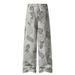 Men's Clothing Unisex Tall Extra Long Loose Straight Leg Denim Trousers Jacquard Fabric Retro Style For Autumn For Formal & Casual_mkmklike.com