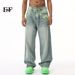 EF JEANS | 2024 New Product, Meichao Personalized Hand-painted Retro Straight Mopping Ins Jeans Tide_mkmklike.com