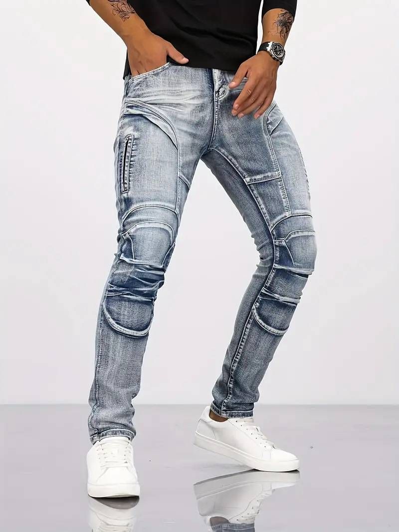 Foreign Trade Carefully Selected High-quality Motorcycle Jeans, Men's Stretch Cycling Pants, Kevlar Tear-resistant Motorcycle Jeans_mkmklike.com