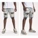 Men's Clothing Retro Hole Shorts Large Size Midweight Cotton Denim Black Gray Wide Leg Pants Casual High Street Style_mkmklike.com