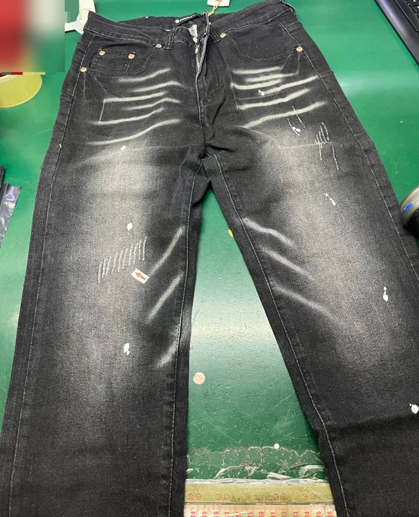 Men's Slim Fit Skinny Motorcycle Jeans Zipper Stitching Washed Light Blue Retro High Waist Casual Straight Pants For Spring Autumn_mkmklike.com