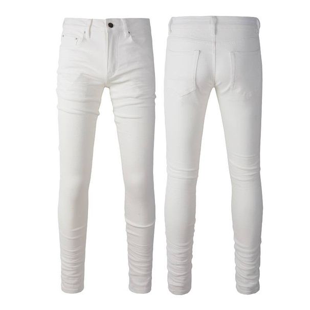 High Street vintage blank super skinny mens stock jeans white denim pants slim trousers_mkmklike.com